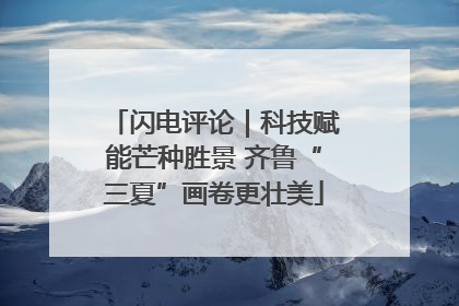 闪电评论｜科技赋能芒种胜景 齐鲁“三夏”画卷更壮美