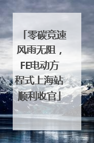 零碳竞速风雨无阻，FE电动方程式上海站顺利收官
