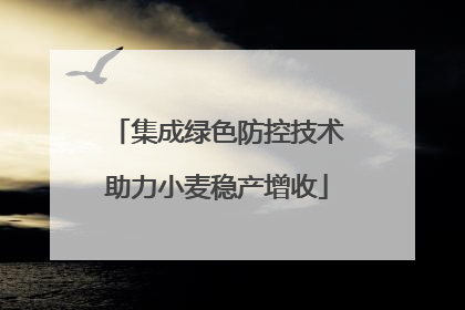 集成绿色防控技术助力小麦稳产增收