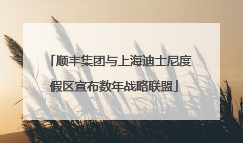 顺丰集团与上海迪士尼度假区宣布数年战略联盟