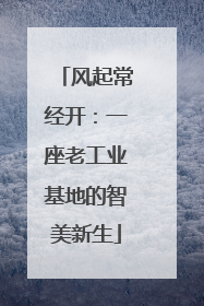 风起常经开：一座老工业基地的智美新生