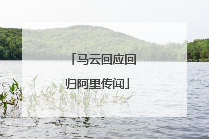 马云回应回归阿里传闻