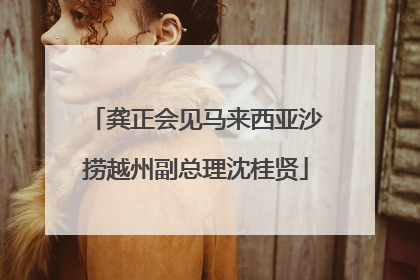龚正会见马来西亚沙捞越州副总理沈桂贤