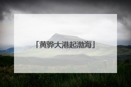 黄骅大港起渤海