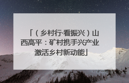 （乡村行·看振兴）山西高平：矿村携手兴产业 激活乡村新动能