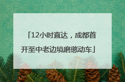 12小时直达，成都首开至中老边境磨憨动车