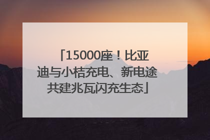 15000座！比亚迪与小桔充电、新电途共建兆瓦闪充生态