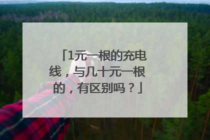 1元一根的充电线，与几十元一根的，有区别吗？