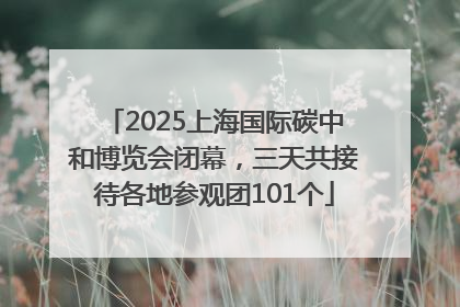2025上海国际碳中和博览会闭幕，三天共接待各地参观团101个