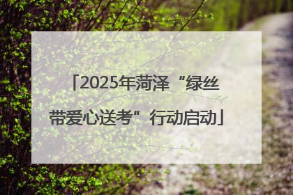 2025年菏泽“绿丝带爱心送考”行动启动