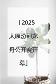2025太原汾河龙舟公开赛开幕