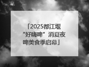 2025都江堰“好嗨啤”消夏夜啤美食季启幕